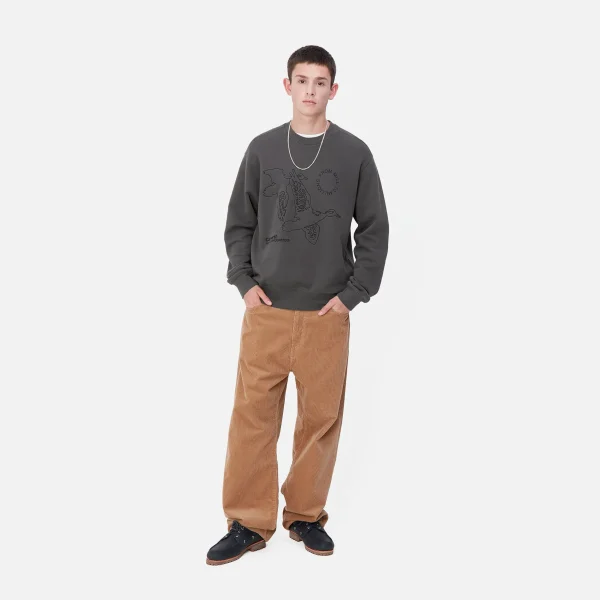 Carhartt WIP Sweats>Flying Ducks Sweat Graphite