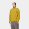 Carhartt WIP Sweats>Half Zip American Script Sweatshirt Golden Olive