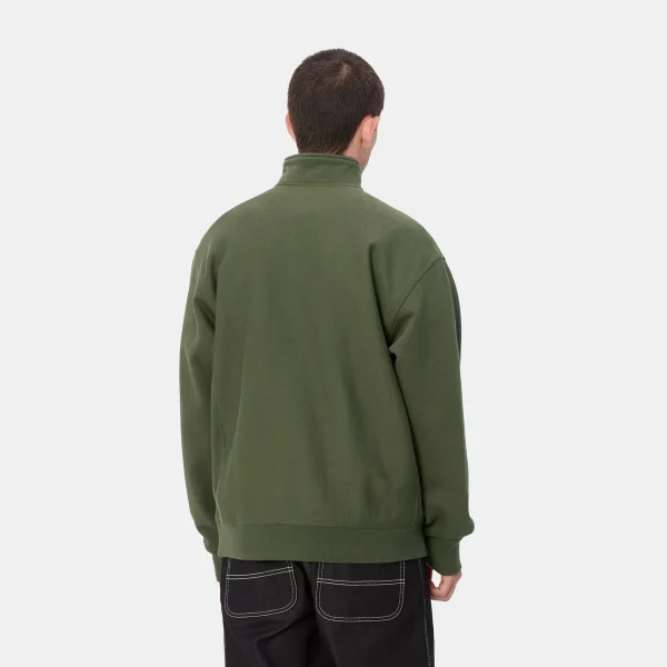 Carhartt WIP Sweats>Half Zip American Script Sweatshirt Tarragon