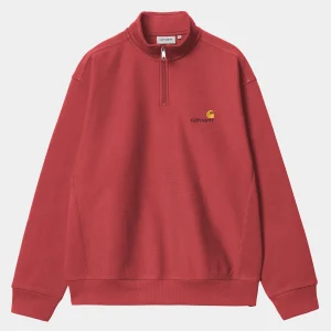 Carhartt WIP Sweats>Half Zip American Script Sweatshirt Tuscany