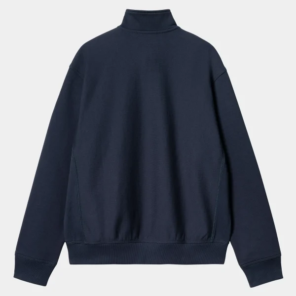 Carhartt WIP Sweats>Half Zip American Script Sweatshirt Air Force Blue