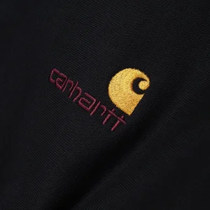 Carhartt WIP Sweats>Half Zip American Script Sweatshirt Black