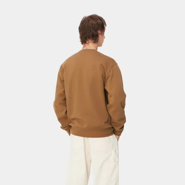 Carhartt WIP Sweats>Heart Train Pocket Sweat Hamilton Brown