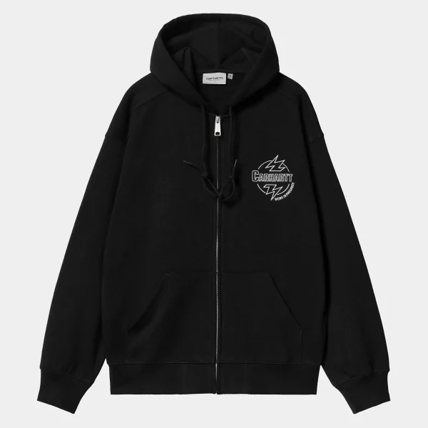 Carhartt WIP Sweats>Hooded Ablaze Jacket Black / Wax