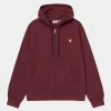 Carhartt WIP Sweats>Hooded American Script Jacket Malbec