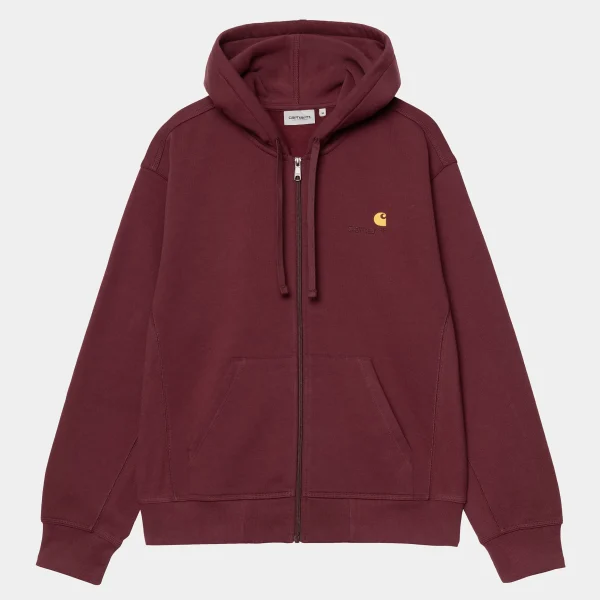 Carhartt WIP Sweats>Hooded American Script Jacket Malbec