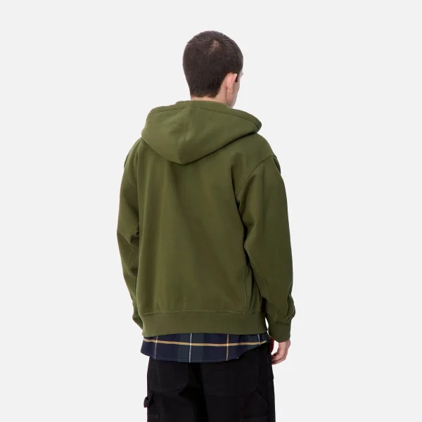 Carhartt WIP Sweats>Hooded American Script Jacket Tarragon