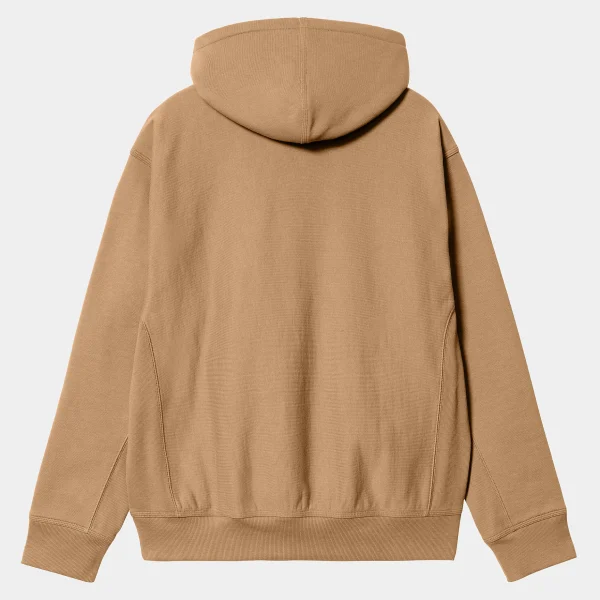 Carhartt WIP Sweats>Hooded American Script Sweatshirt Peanut