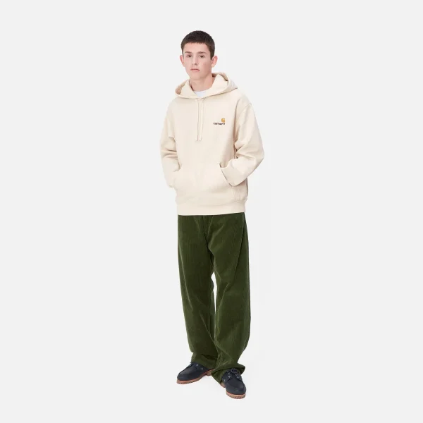 Carhartt WIP Sweats>Hooded American Script Sweatshirt Moonbeam