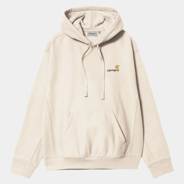 Carhartt WIP Sweats>Hooded American Script Sweatshirt Moonbeam