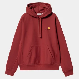 Carhartt WIP Sweats>Hooded American Script Sweatshirt Tuscany