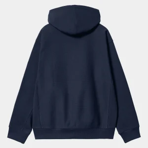 Carhartt WIP Sweats>Hooded American Script Sweatshirt Air Force Blue