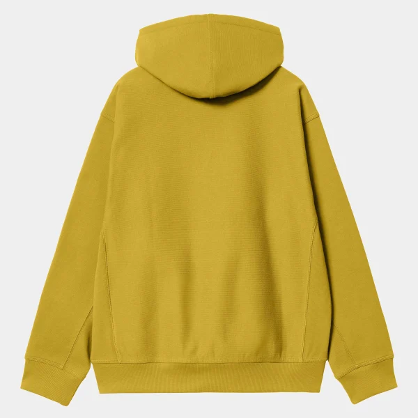 Carhartt WIP Sweats>Hooded American Script Sweatshirt Golden Olive