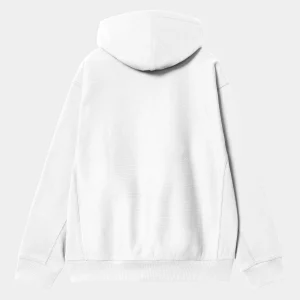 Carhartt WIP Sweats>Hooded American Script Sweatshirt White