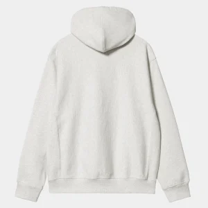 Carhartt WIP Sweats>Hooded American Script Sweatshirt Ash Heather