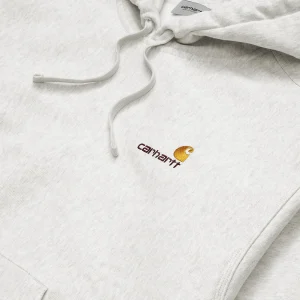 Carhartt WIP Sweats>Hooded American Script Sweatshirt Ash Heather