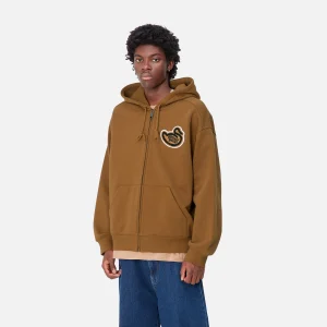 Carhartt WIP Sweats>Hooded Brown Ducks Jacket Hamilton Brown