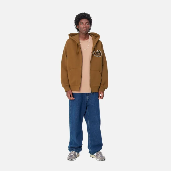 Carhartt WIP Sweats>Hooded Brown Ducks Jacket Hamilton Brown