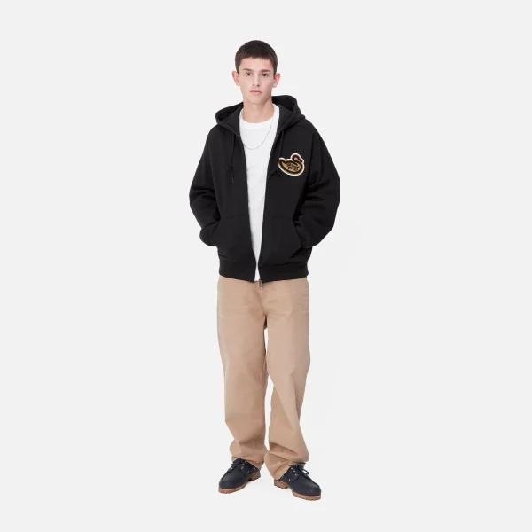 Carhartt WIP Sweats>Hooded Brown Ducks Jacket Black