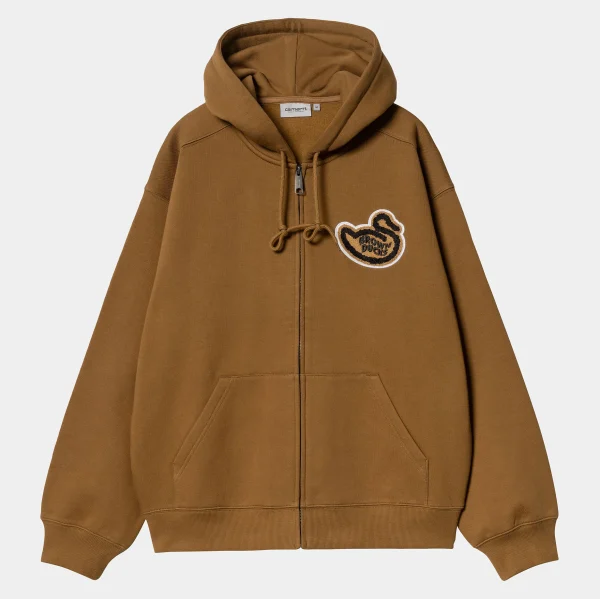 Carhartt WIP Sweats>Hooded Brown Ducks Jacket Hamilton Brown