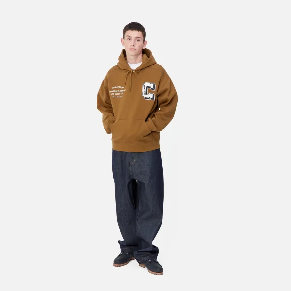 Carhartt WIP Sweats>Hooded Brown Ducks Sweat Hamilton Brown