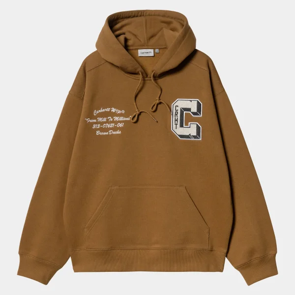 Carhartt WIP Sweats>Hooded Brown Ducks Sweat Hamilton Brown