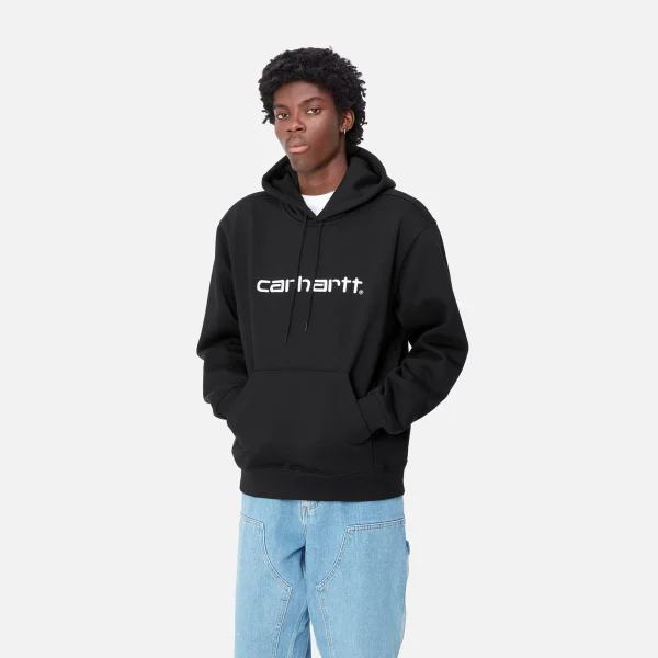 Carhartt WIP Sweats>Hooded Carhartt Sweatshirt Black / White