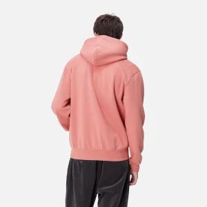 Carhartt WIP Sweats>Hooded Carhartt Sweatshirt Dusty Rose / Sycamore Tree