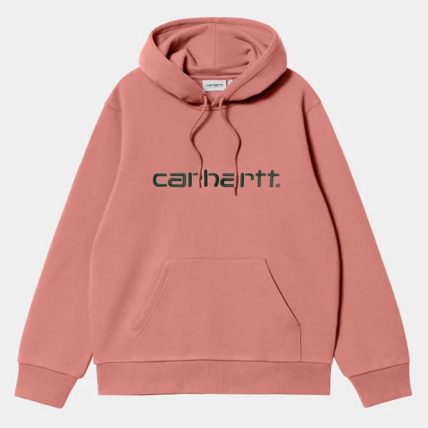 Carhartt WIP Sweats>Hooded Carhartt Sweatshirt Dusty Rose / Sycamore Tree