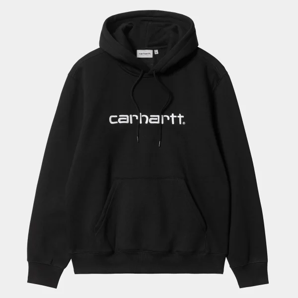 Carhartt WIP Sweats>Hooded Carhartt Sweatshirt Black / White