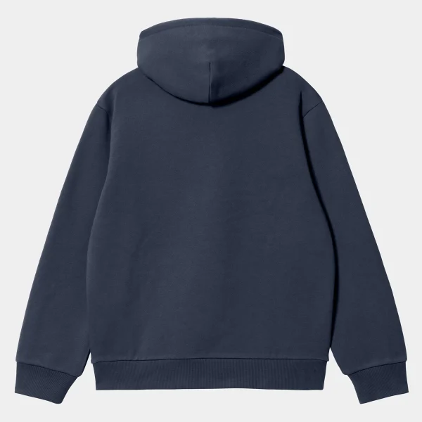 Carhartt WIP Sweats>Hooded Carhartt Sweatshirt Air Force Blue / Malbec