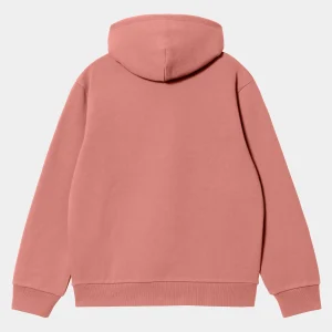 Carhartt WIP Sweats>Hooded Carhartt Sweatshirt Dusty Rose / Sycamore Tree