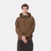 Carhartt WIP Sweats>Hooded Chase Jacket Chocolate / Gold