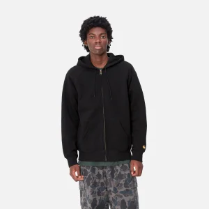 Carhartt WIP Sweats>Hooded Chase Jacket Black / Gold