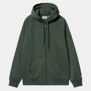 Carhartt WIP Sweats>Hooded Chase Jacket Sycamore Tree / Gold