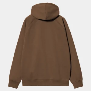 Carhartt WIP Sweats>Hooded Chase Jacket Chocolate / Gold