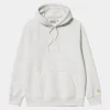 Carhartt WIP Sweats>Hooded Chase Sweatshirt Ash Heather / Gold