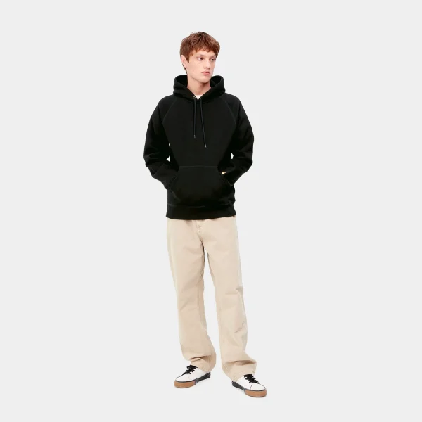 Carhartt WIP Sweats>Hooded Chase Sweatshirt Black / Gold