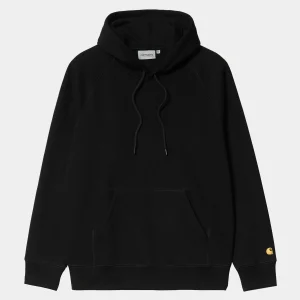 Carhartt WIP Sweats>Hooded Chase Sweatshirt Black / Gold