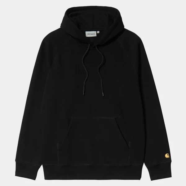 Carhartt WIP Sweats>Hooded Chase Sweatshirt Black / Gold