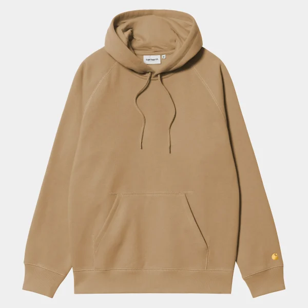 Carhartt WIP Sweats>Hooded Chase Sweatshirt Peanut / Gold