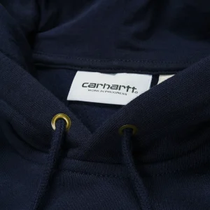 Carhartt WIP Sweats>Hooded Chase Sweatshirt Dark Navy / Gold