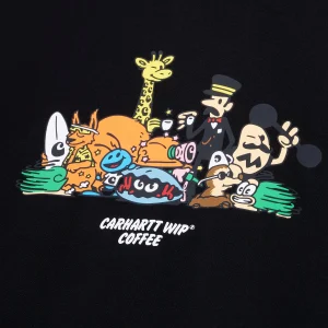 Carhartt WIP Sweats>Hooded Coffee Sweatshirt FW24 Black