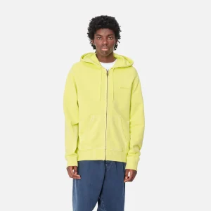 Carhartt WIP Sweats>Hooded Duster Script Jacket Arctic Lime