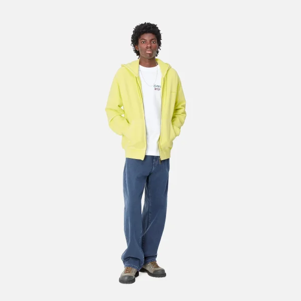 Carhartt WIP Sweats>Hooded Duster Script Jacket Arctic Lime