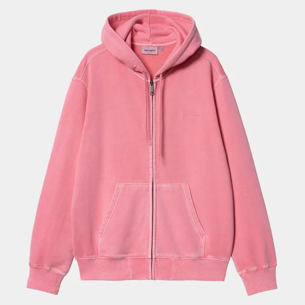 Carhartt WIP Sweats>Hooded Duster Script Jacket Charm Pink