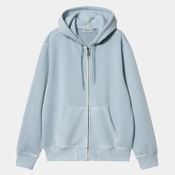 Carhartt WIP Sweats>Hooded Duster Script Jacket Misty Sky