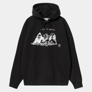 Carhartt WIP Sweats>Hooded Pepe Friends Sweat Black / White