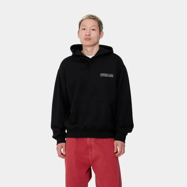 Carhartt WIP Sweats>Hooded Stamp Sweat Black / White