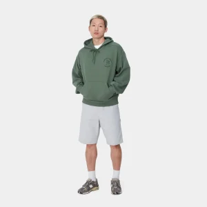 Carhartt WIP Sweats>Hooded Stamp Sweat Duck Green / Black